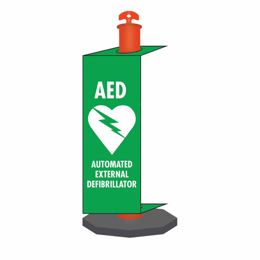 Automated External Defibrillator - Corflute Bollard Traffic Signs