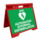 Automated External Defibrillator - Evarite A-Frame Sign
