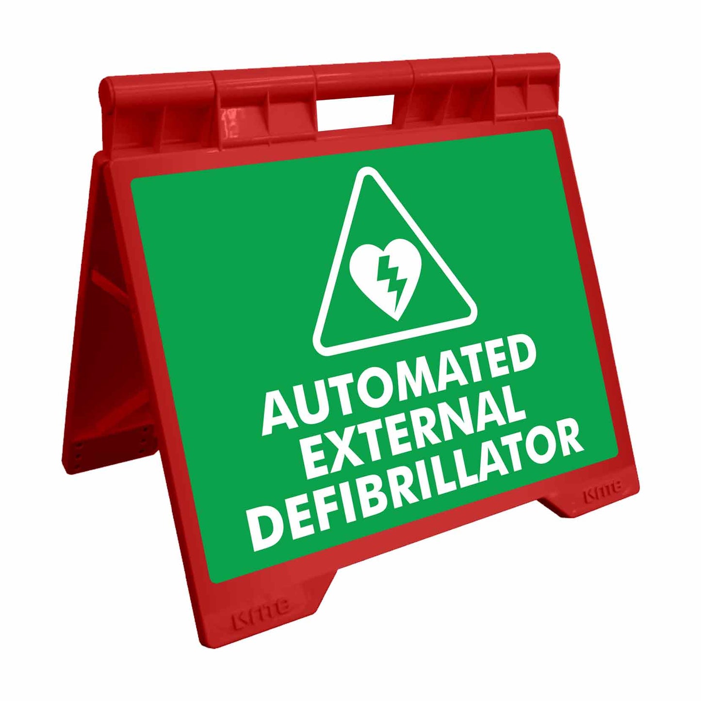 Automated External Defibrillator Triangle - Evarite A-Frame Sign