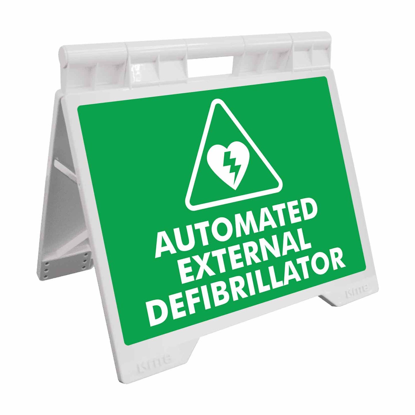 Automated External Defibrillator Triangle - Evarite A-Frame Sign