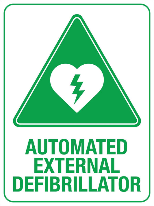 Automated External Defibrillator Triangle Sign