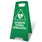 Green A-Frame - Automated External Defibrillator Triangle