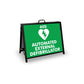 A-Frame Landscape Black - Automated External Defibrillator Corflute Inserts