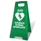 Green A-Frame - Automated External Defibrillator
