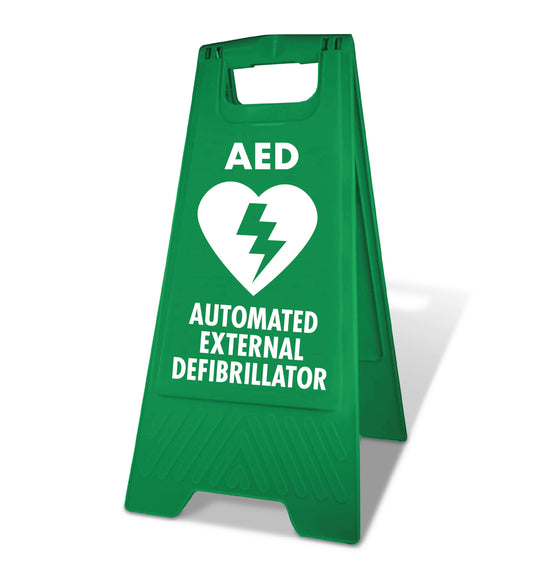 Green A-Frame - Automated External Defibrillator