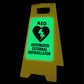 Glow In The Dark - Yellow A-Frame - Automated External Defibrillator