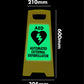 Glow In The Dark - Yellow A-Frame - Automated External Defibrillator