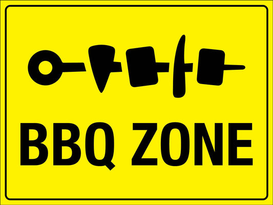 BBQ Zone Sign