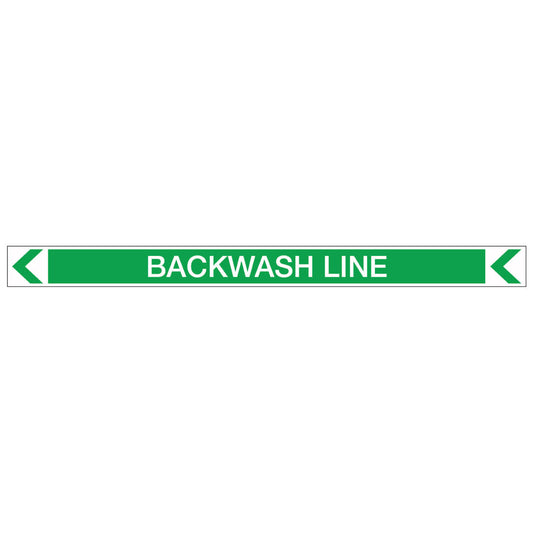 Pool/Spa - Backwash Line (Left) - Pipe Marker Sticker