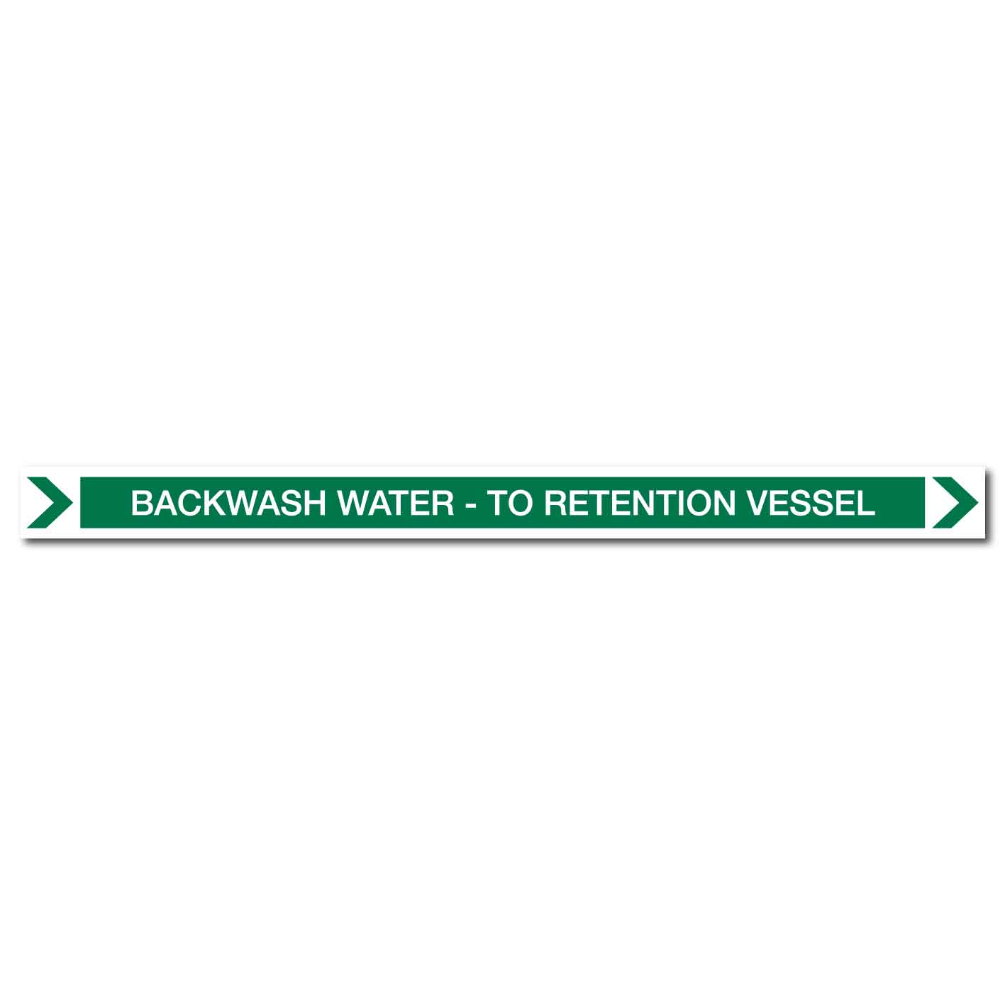 Pool/Spa - Backwash Water - To Retention Vessel (Right) - Pipe Marker Sticker