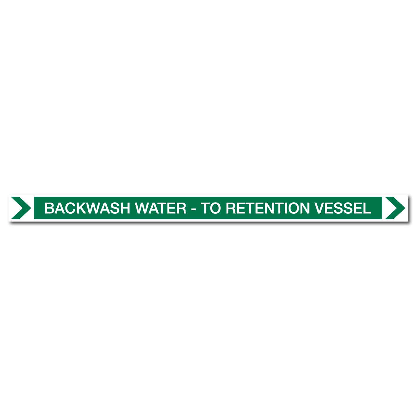 Pool/Spa - Backwash Water - To Retention Vessel (Right) - Pipe Marker Sticker