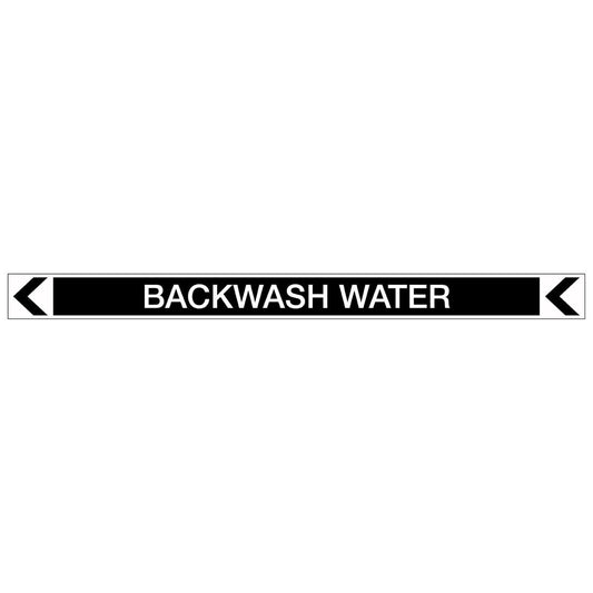 Pool/Spa - Backwash Water (Left) - Pipe Marker Sticker