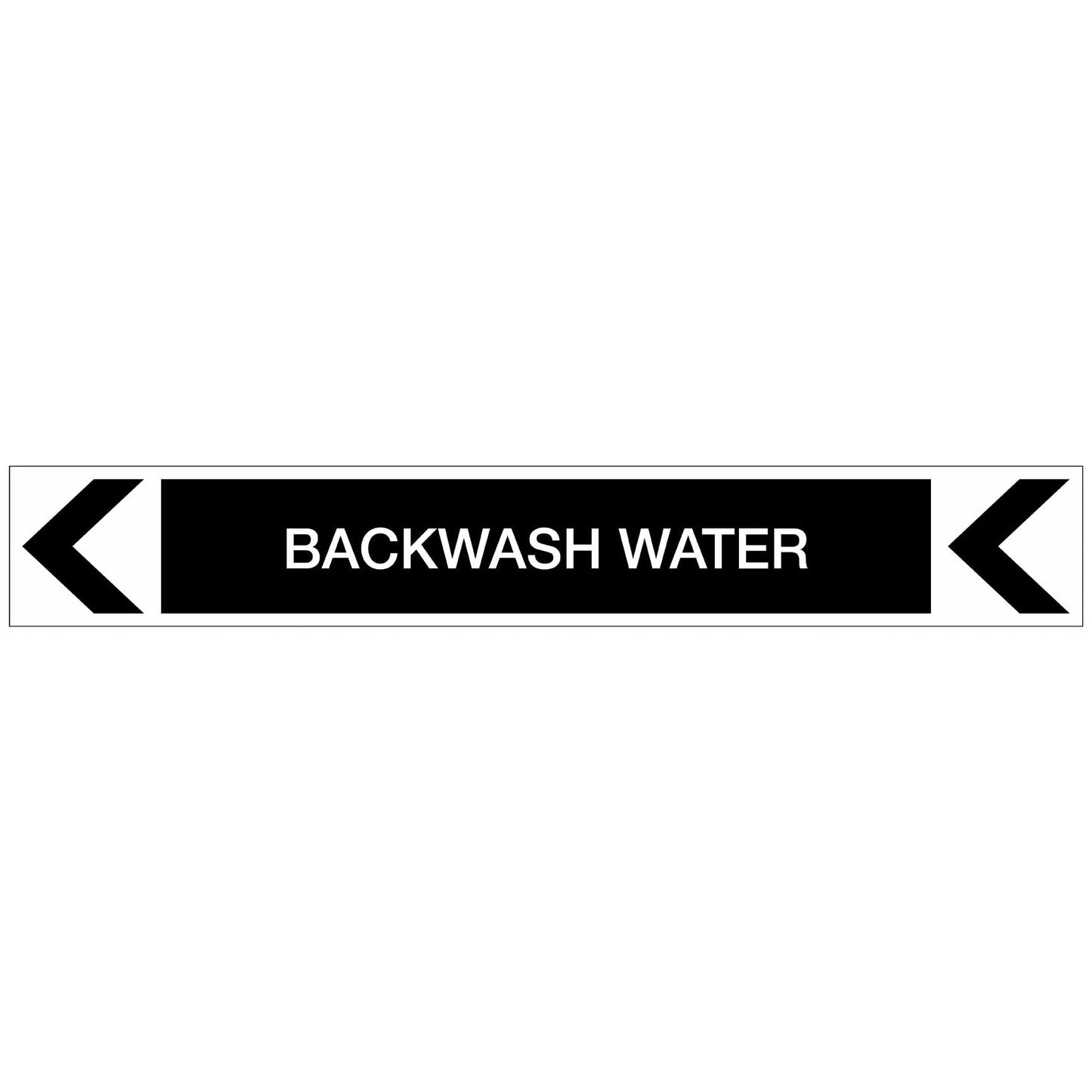 Pool/Spa - Backwash Water (Left) - Pipe Marker Sticker