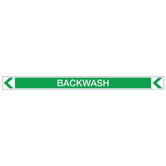 Pool/Spa - Backwash (Left) - Pipe Marker Sticker