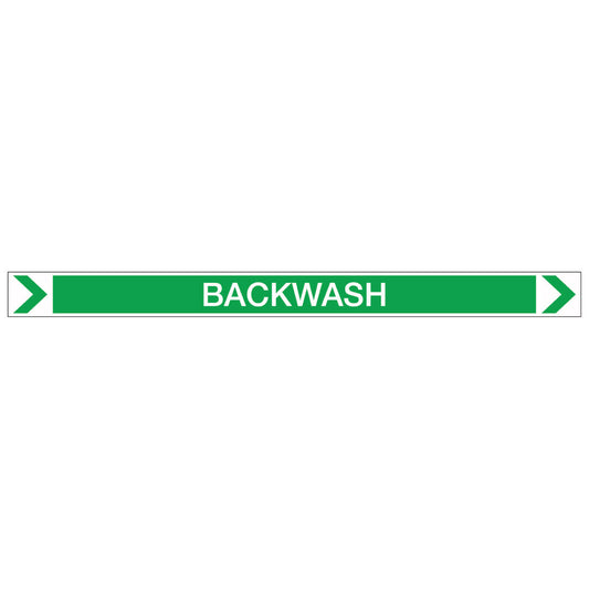 Pool/Spa - Backwash (Right) - Pipe Marker Sticker