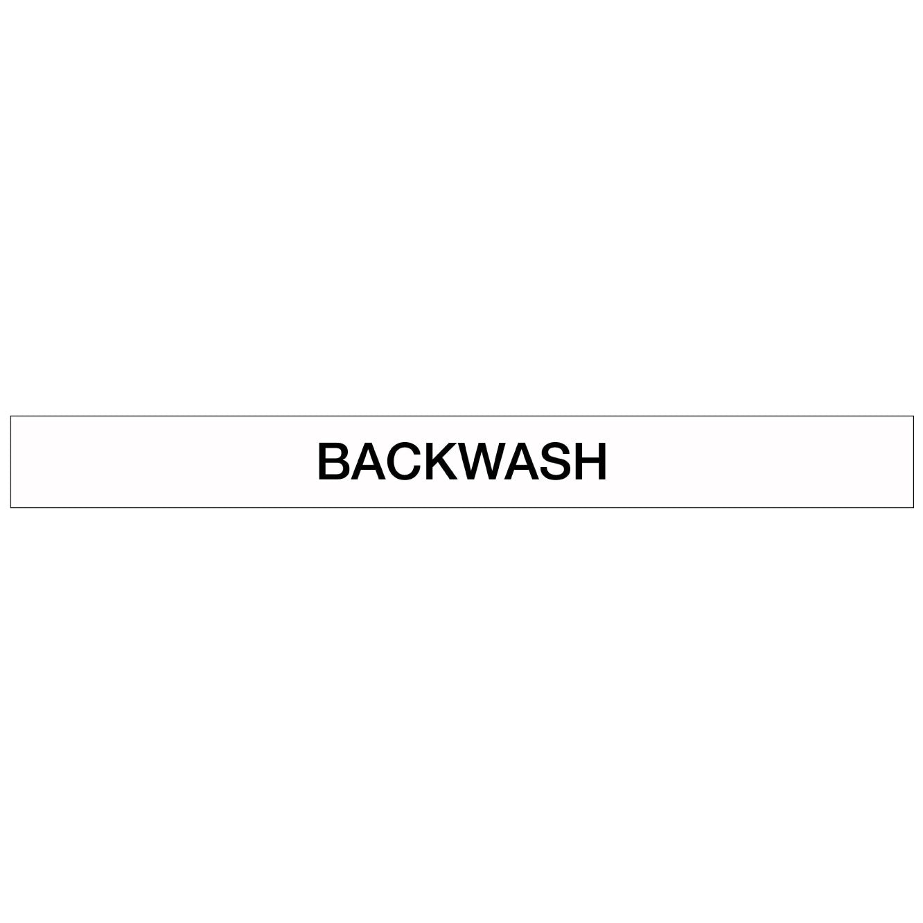 Pool/Spa - Backwash - Pipe Marker Sticker