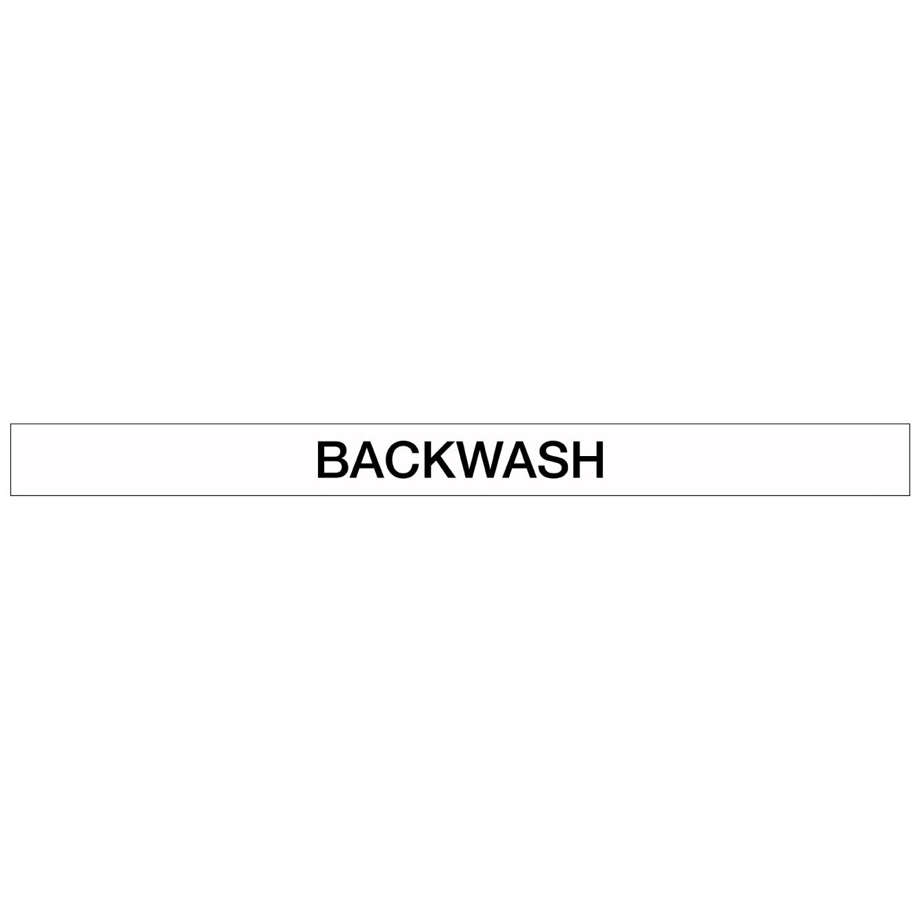 Pool/Spa - Backwash - Pipe Marker Sticker