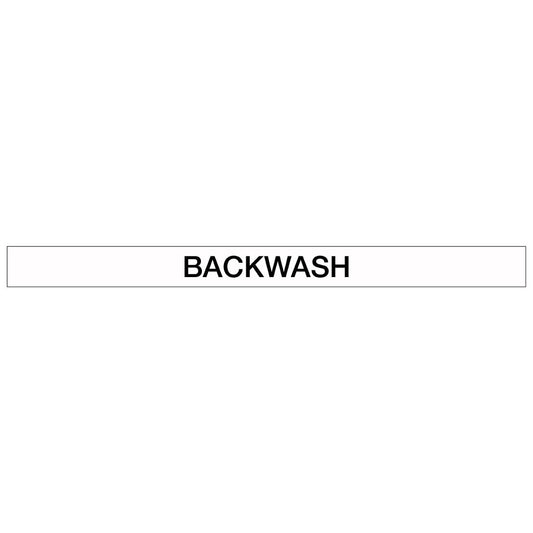 Pool/Spa - Backwash - Pipe Marker Sticker