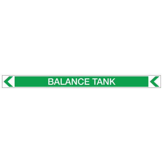 Pool/Spa - Balance Tank (Left) - Pipe Marker Sticker