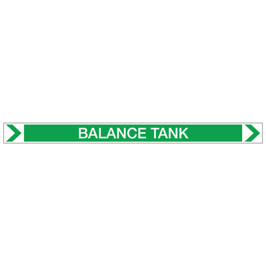 Pool/Spa - Balance Tank (Right) - Pipe Marker Sticker