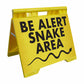 Be Alert Snake Area - Evarite A-Frame Sign