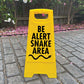 Yellow A-Frame - Be Alert Snake Area