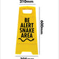 Yellow A-Frame - Be Alert Snake Area