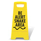 Yellow A-Frame - Be Alert Snake Area