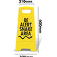 Yellow A-Frame - Be Alert Snake Area