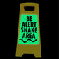 Glow In The Dark - Yellow A-Frame - Be Alert Snake Area
