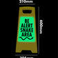 Glow In The Dark - Yellow A-Frame - Be Alert Snake Area