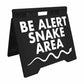 Be Alert Snake Area - Evarite A-Frame Sign