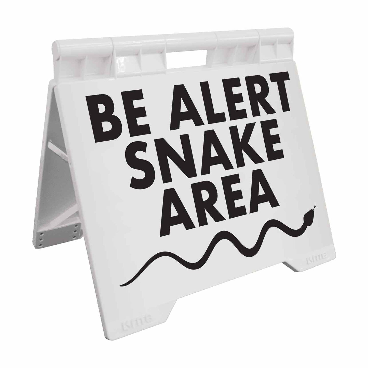 Be Alert Snake Area - Evarite A-Frame Sign