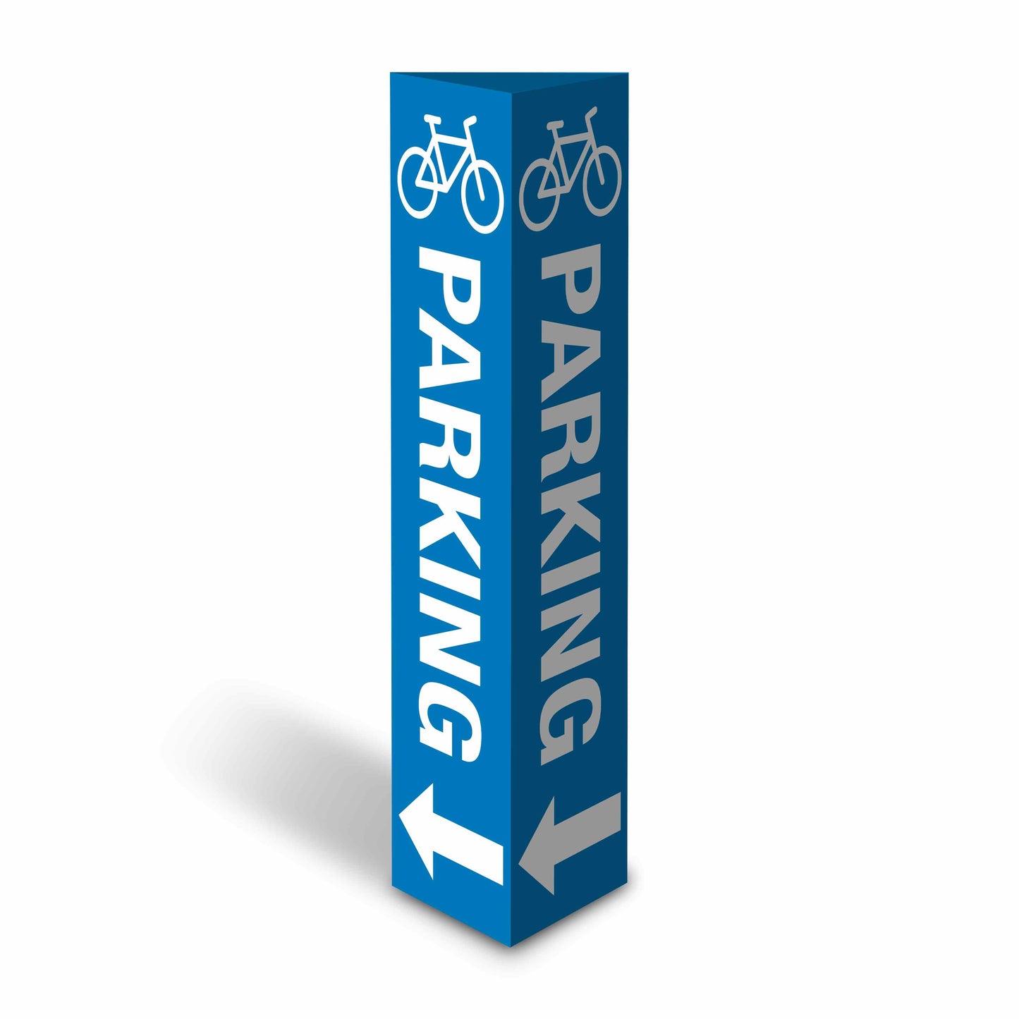 Bicycle Parking Left Arrow -  Corflute Bollard Cover