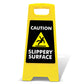 Yellow A-Frame - Caution Slippery Surface Black