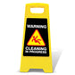 Yellow A-Frame - Warning Cleaning In Progress Black