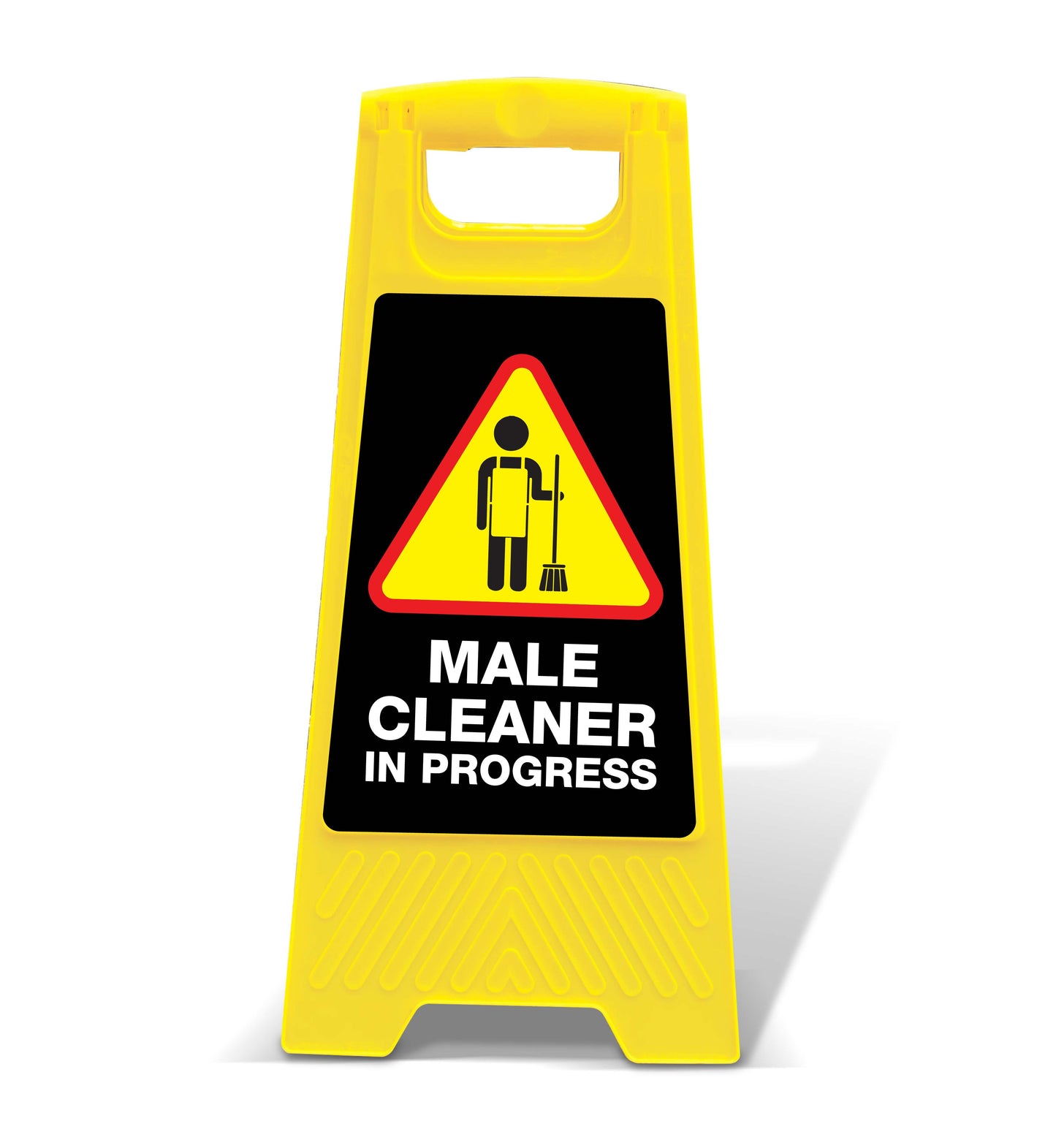 Yellow A-Frame - Male Cleaner In Progress Black
