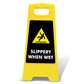 Yellow A-Frame - Slippery When Wet Black