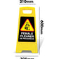 Yellow A-Frame - Female Cleaner In Progress Black