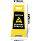 Yellow A-Frame - Caution Slippery Surface Black