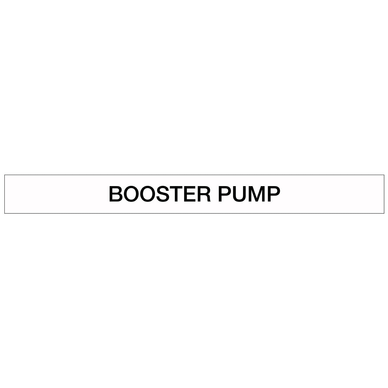 Pool/Spa - Booster Pump - Pipe Marker Sticker