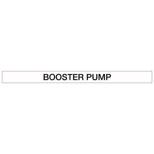 Pool/Spa - Booster Pump - Pipe Marker Sticker