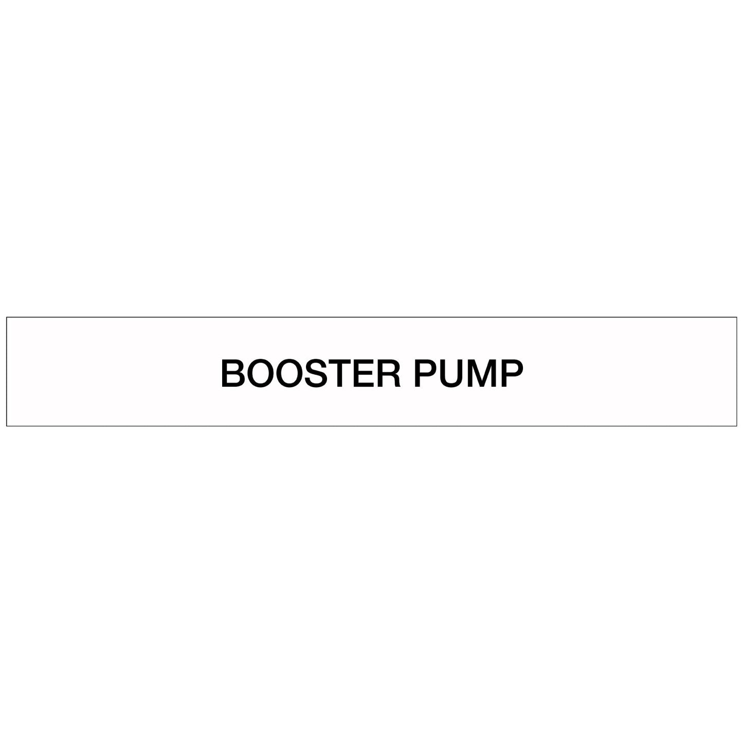 Pool/Spa - Booster Pump - Pipe Marker Sticker