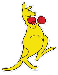 Boxing Kangaroo - Australian Stickers