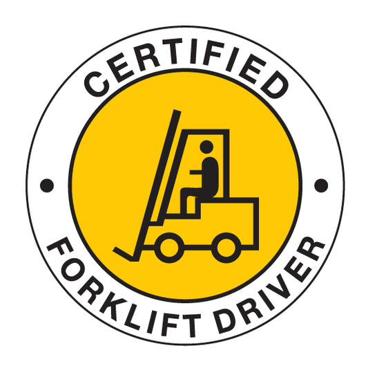 CERTIFIED FORKLIFT DRIVER Hard Hat Stickers