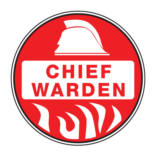 CHIEF WARDEN Hard Hat Stickers