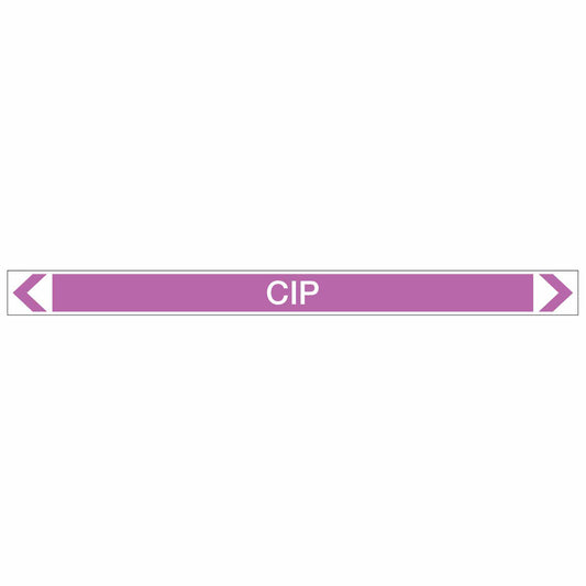 Alkalis / Acids - CIP - Pipe Marker Sticker