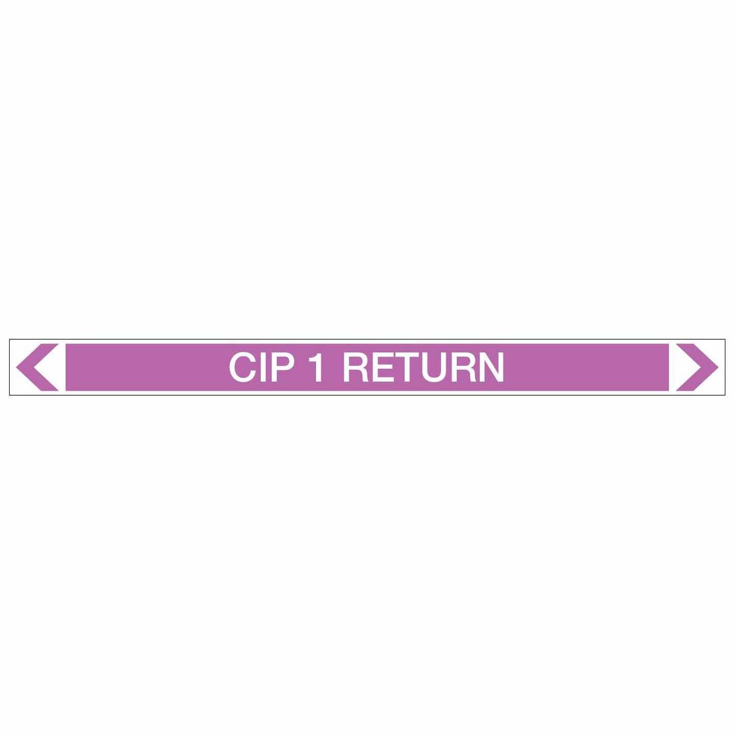 Alkalis / Acids - CIP 1 Return - Pipe Marker Sticker