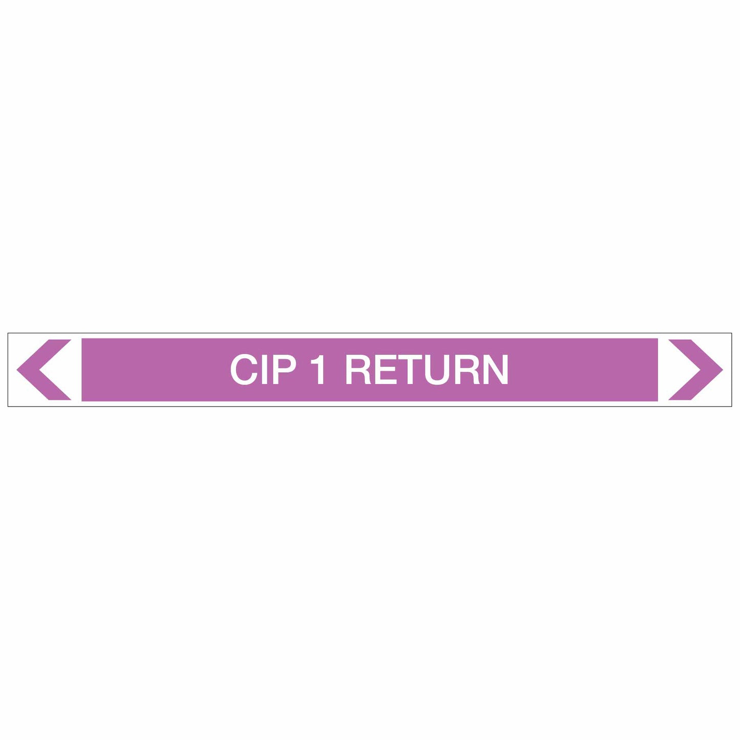Alkalis / Acids - CIP 1 Return - Pipe Marker Sticker