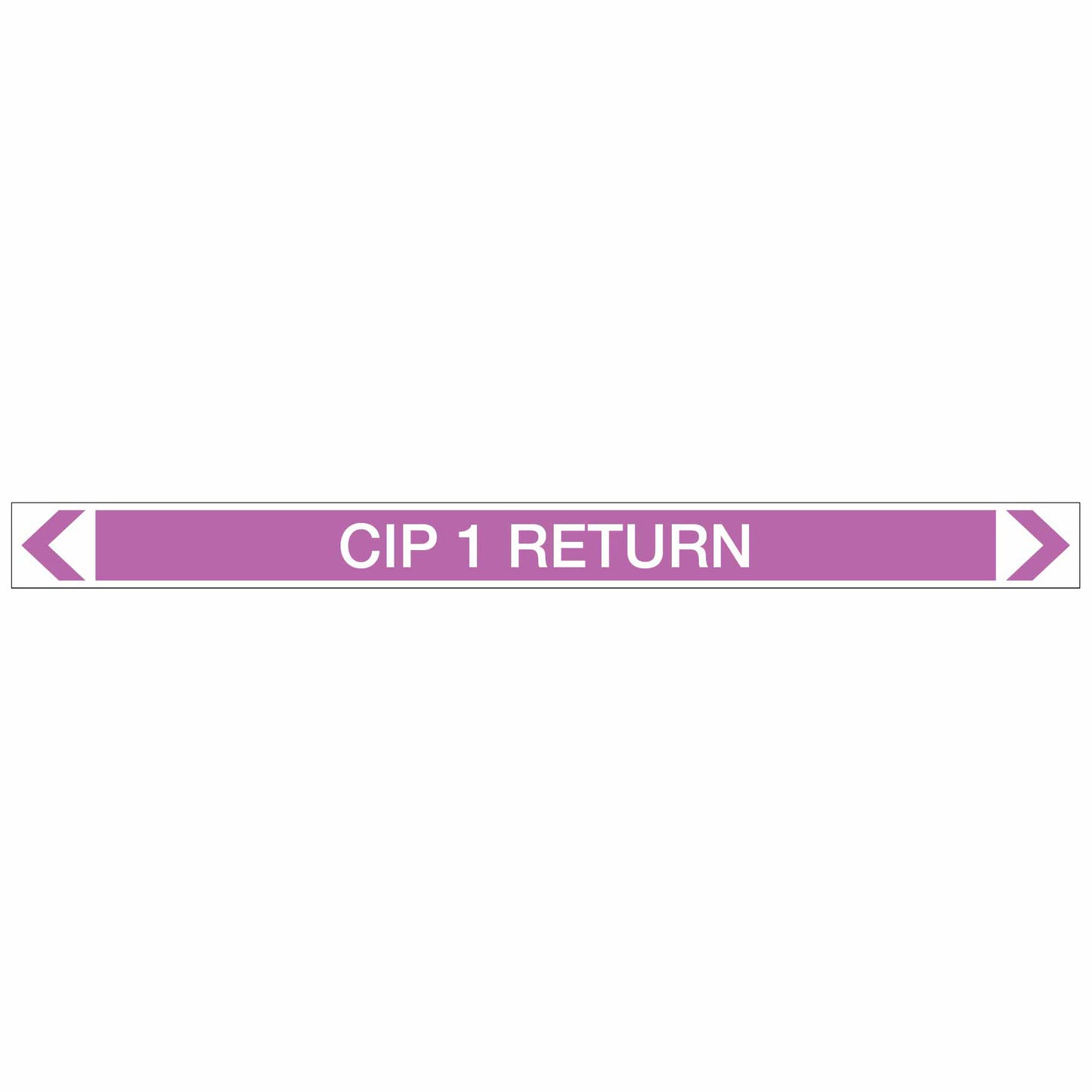 Alkalis / Acids - CIP 1 Return - Pipe Marker Sticker